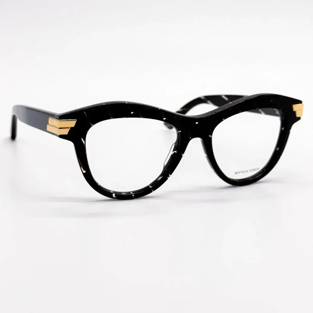 NEW BOTTEGA VENETA EYEGLASSES BV1105O 003 CAT EYE HAVANA/WHITE WOMEN EYEWEAR